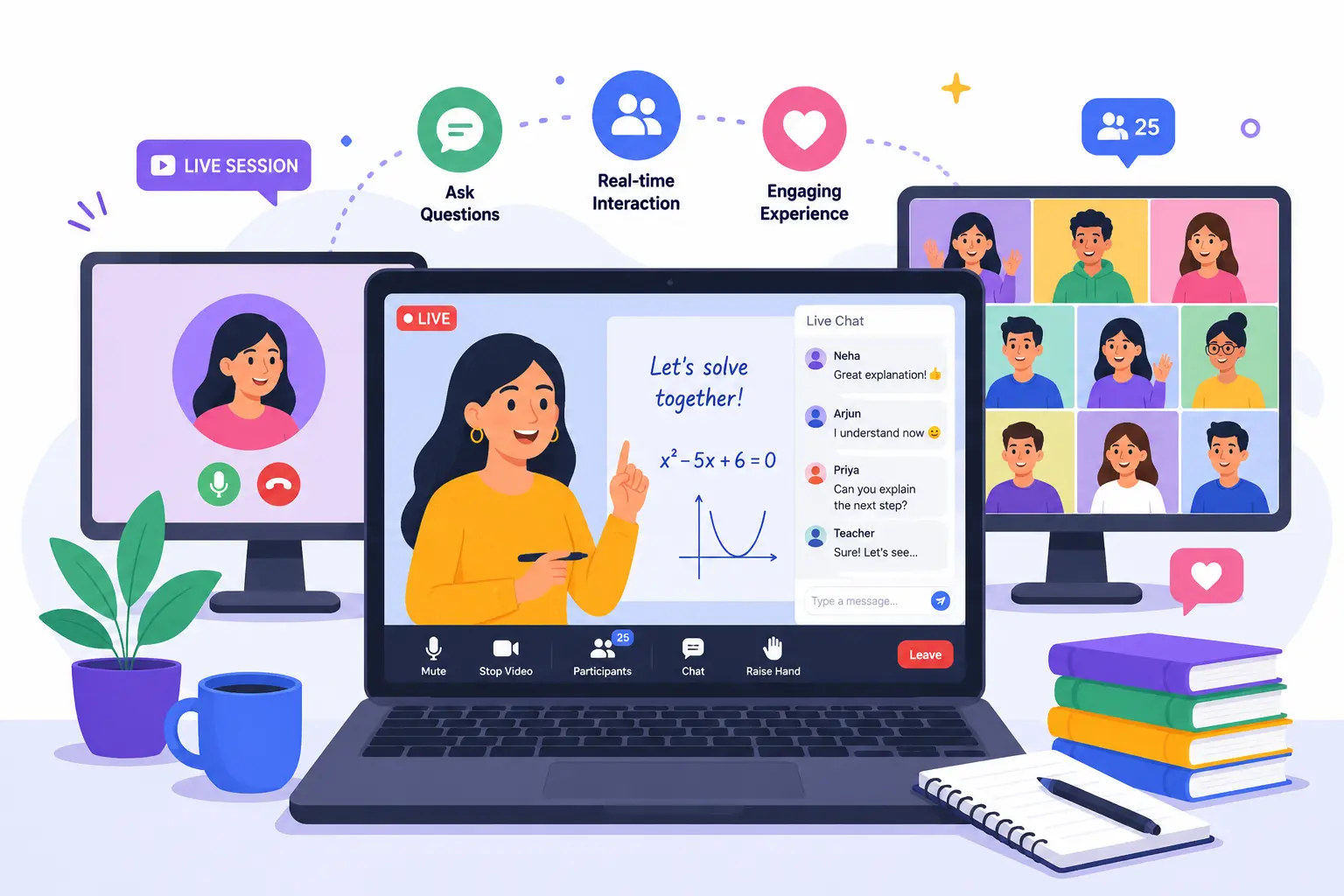 Interactive 1-on-1 Live Math Coaching