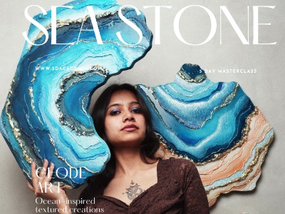 Sea Stone Resin Geode: Workshop Only