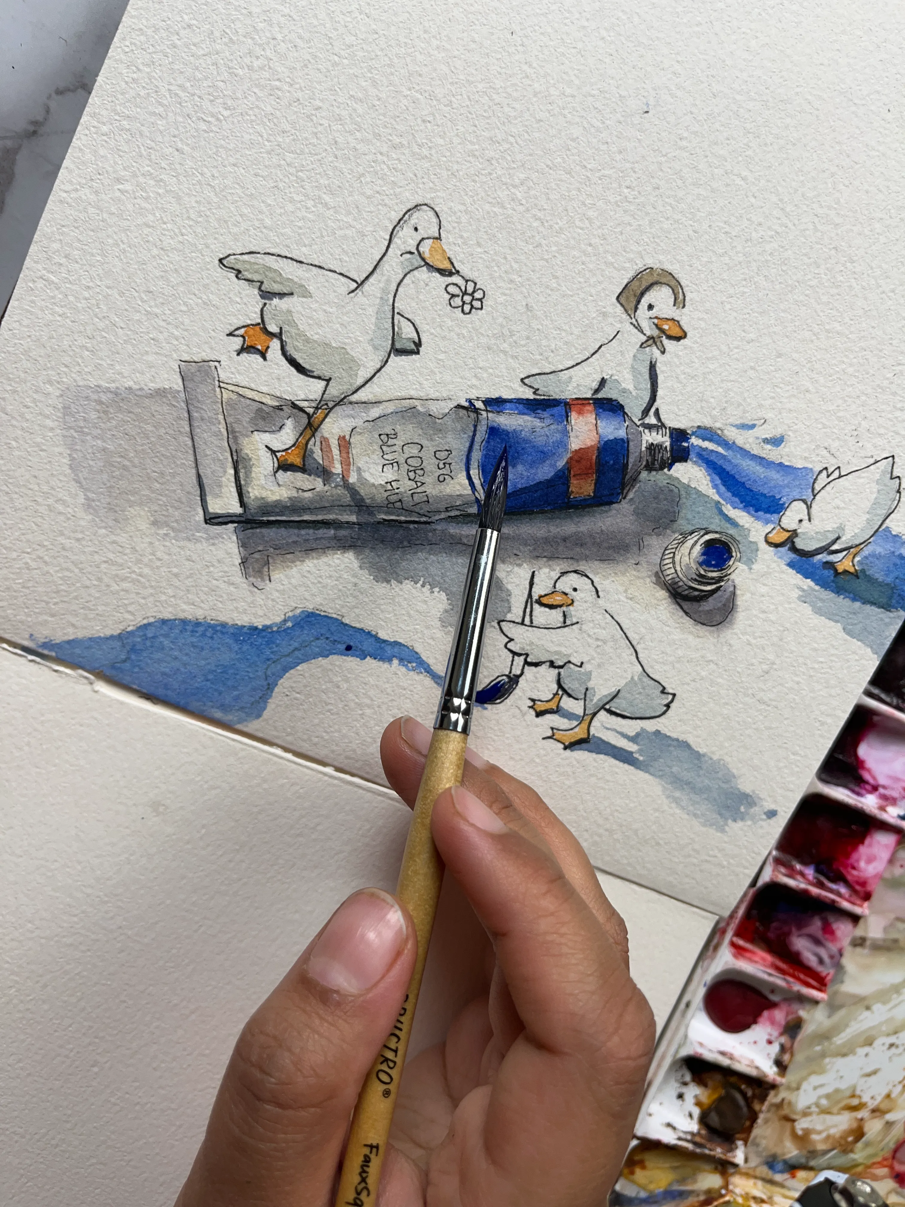 Day 3 finished watercolor painting