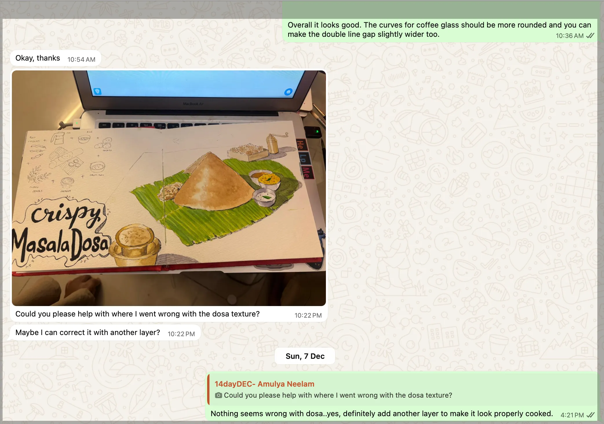 Artwork feedback and recordings