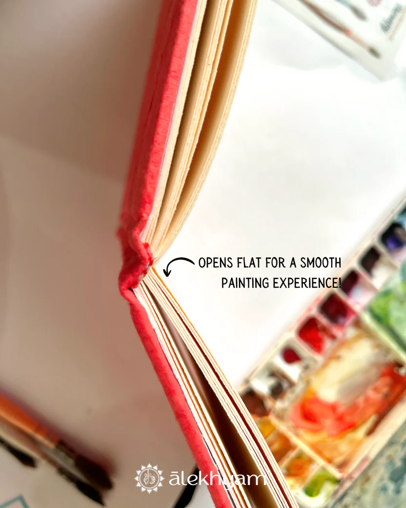 Sketchbook open flat