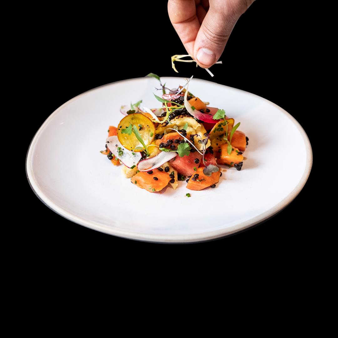 Beautifully plated dish — course preview