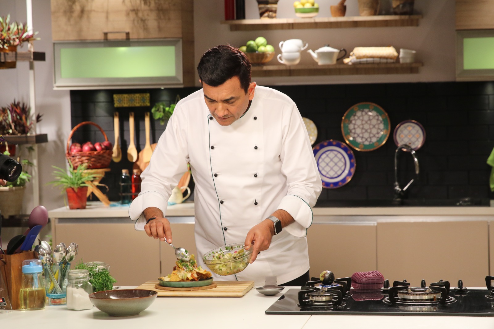 Chef Sanjeev Kapoor in kitchen