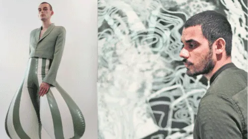 Harikrishnan KS & his inflatable latex trousers
