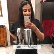 Niti after losing 19 kg, 63 kg