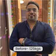 Nitin Dhar before weight loss, 125 kg