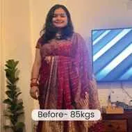 Sanchita Shah before weight loss, 85 kg