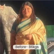 Ashwini Kadam before weight loss, 86 kg