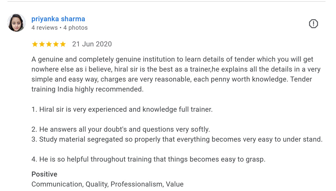 Learner feedback