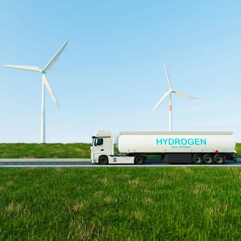Hydrogen transportation truck image