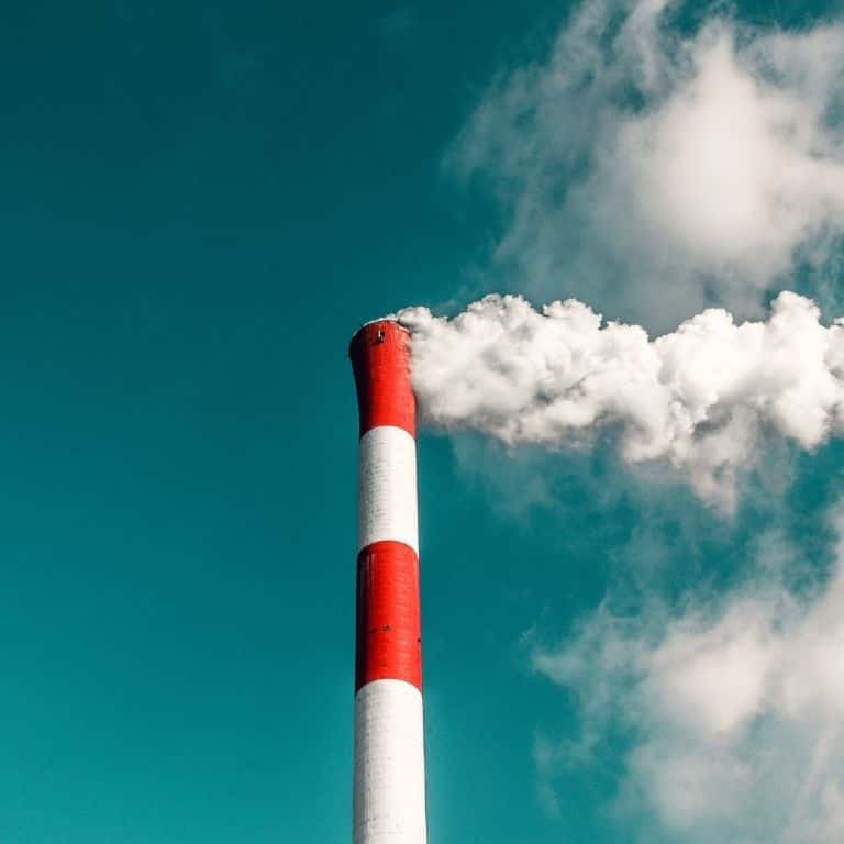 Carbon emission chimney image
