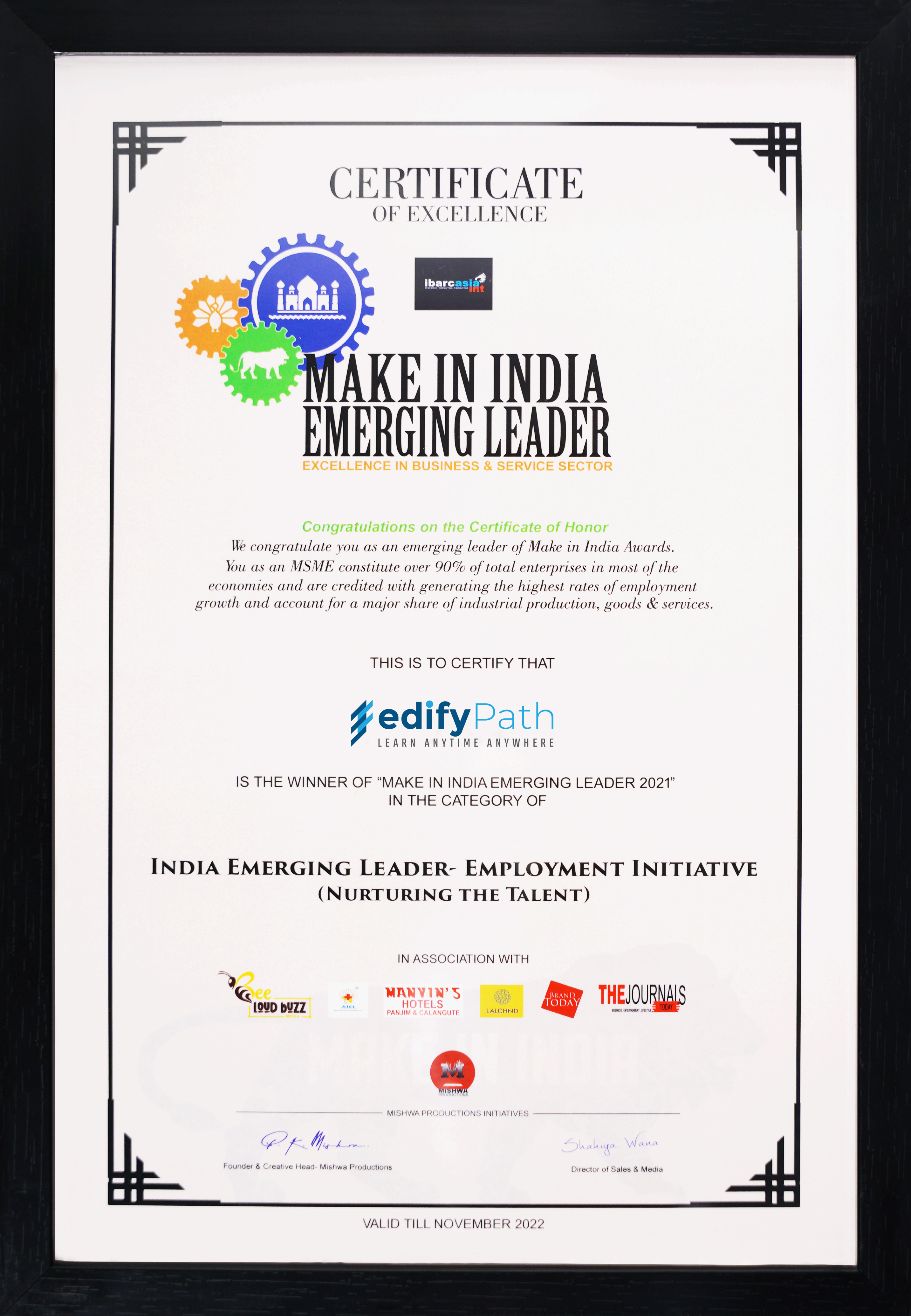Make In India award